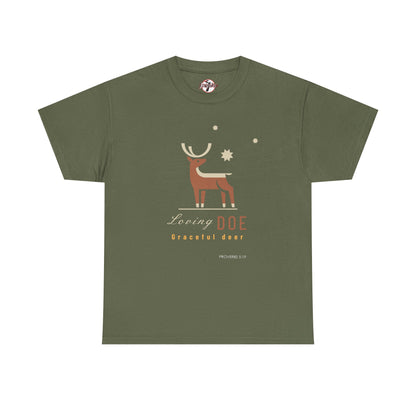 "Loving Doe Graceful Deer" Women's Inspirational Graphic T-Shirt