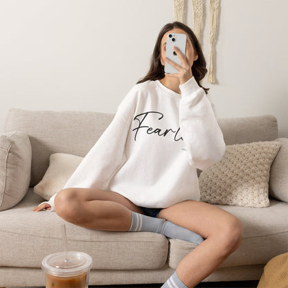 "Fearless" Inspirational Crewneck Sweatshirt — (Proverbs 31)