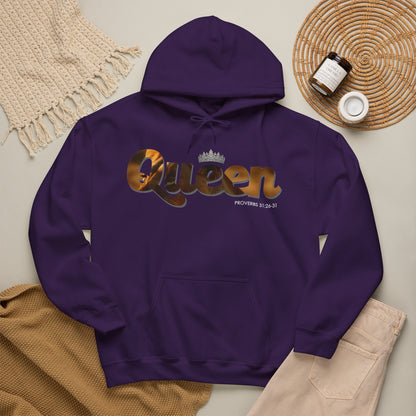 "I am Queen" Womens Affirmation Heavy Blend™ Hooded Sweatshirt