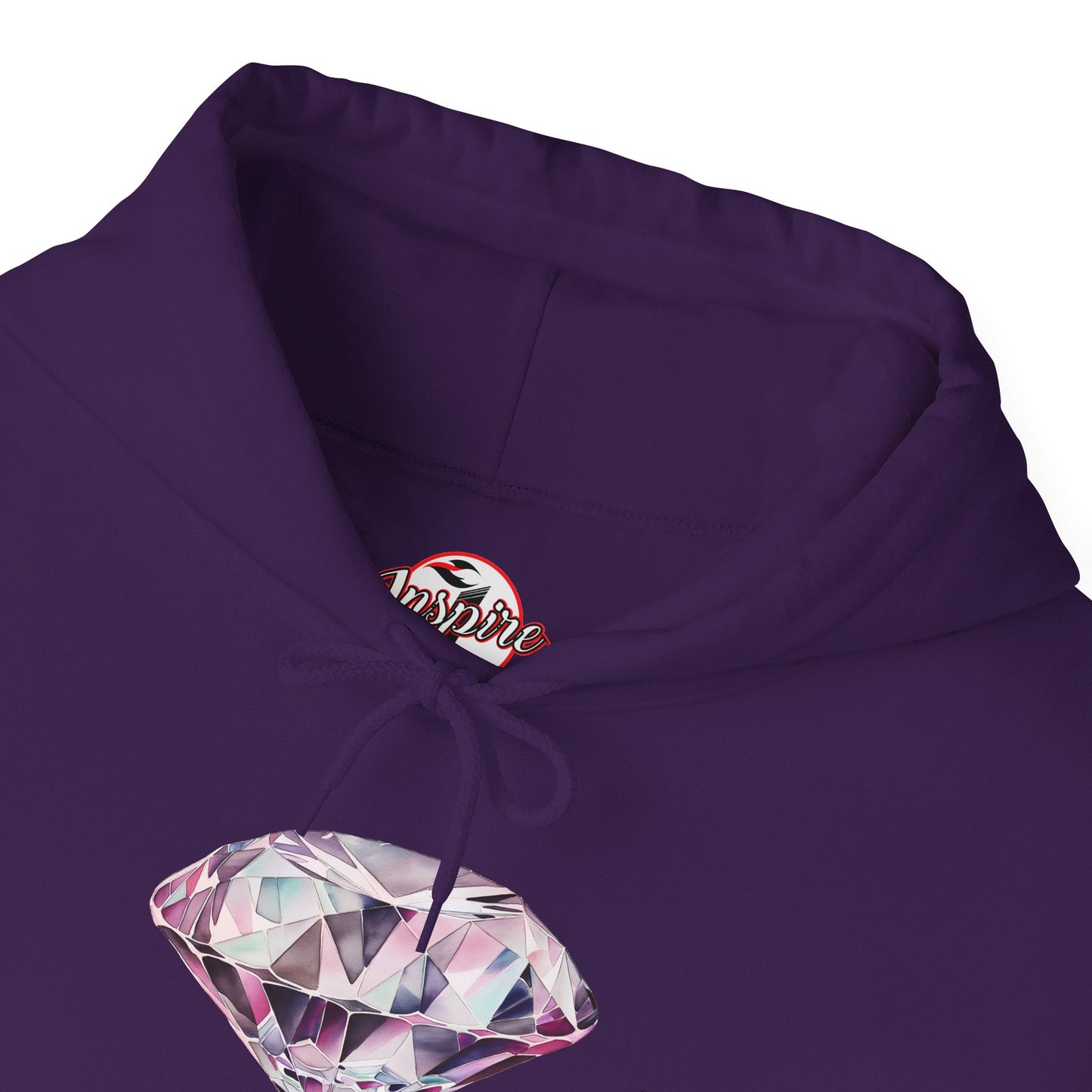 "No pressure, no Diamond" Inspirational Graphic Pullover Hoodie