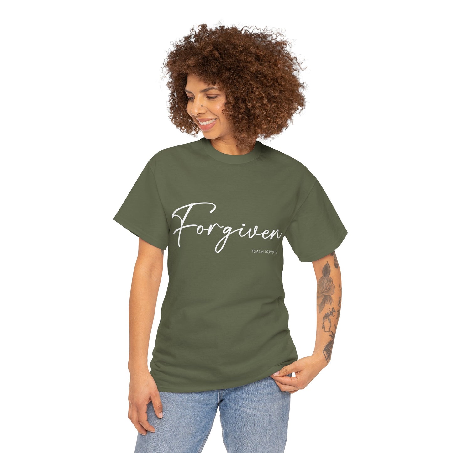 "Forgiven" Womens Christian Faith T-Shirt