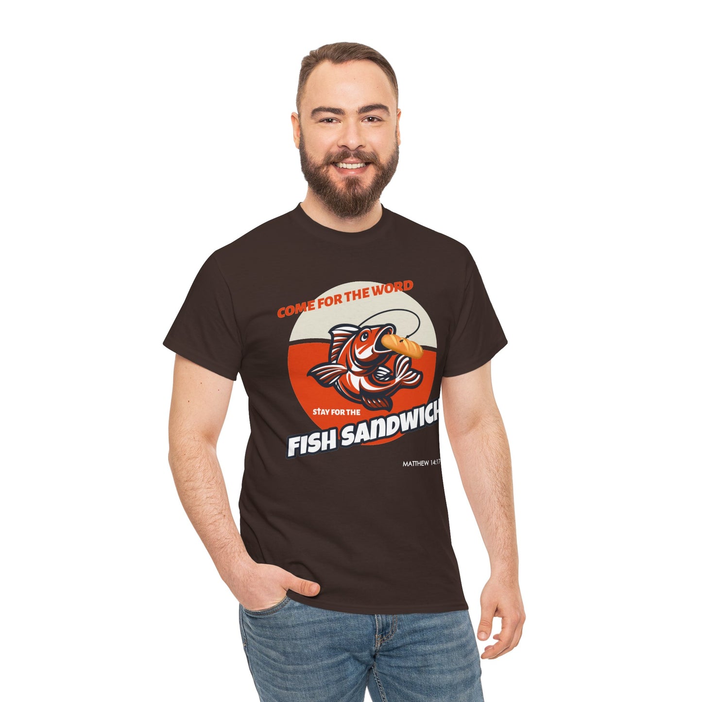 "Come for the Word" Fish Sandwich Graphic T-Shirt