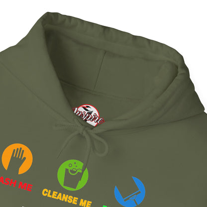 "Wash, Cleanse, Restore" Inspirational Faith-Based Hoodie