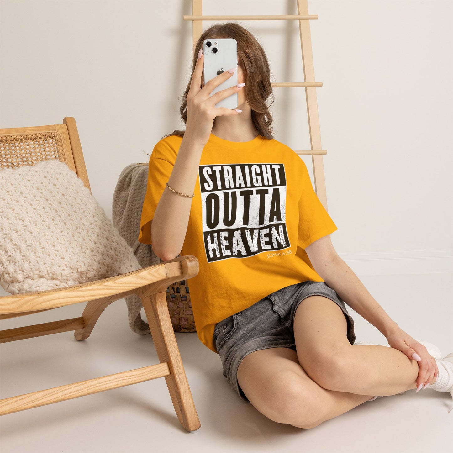Straight Outta Heaven Unisex Inspirational Graphic T-Shirt