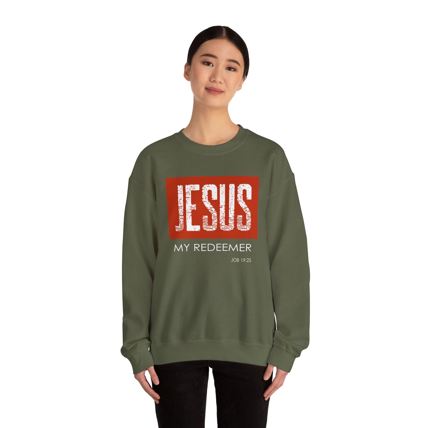 "Jesus My Redeemer" Inspirational Crewneck Sweatshirt