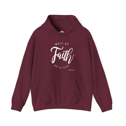 "Walk by Faith Not by Sight" Motivational Pullover Hoodie