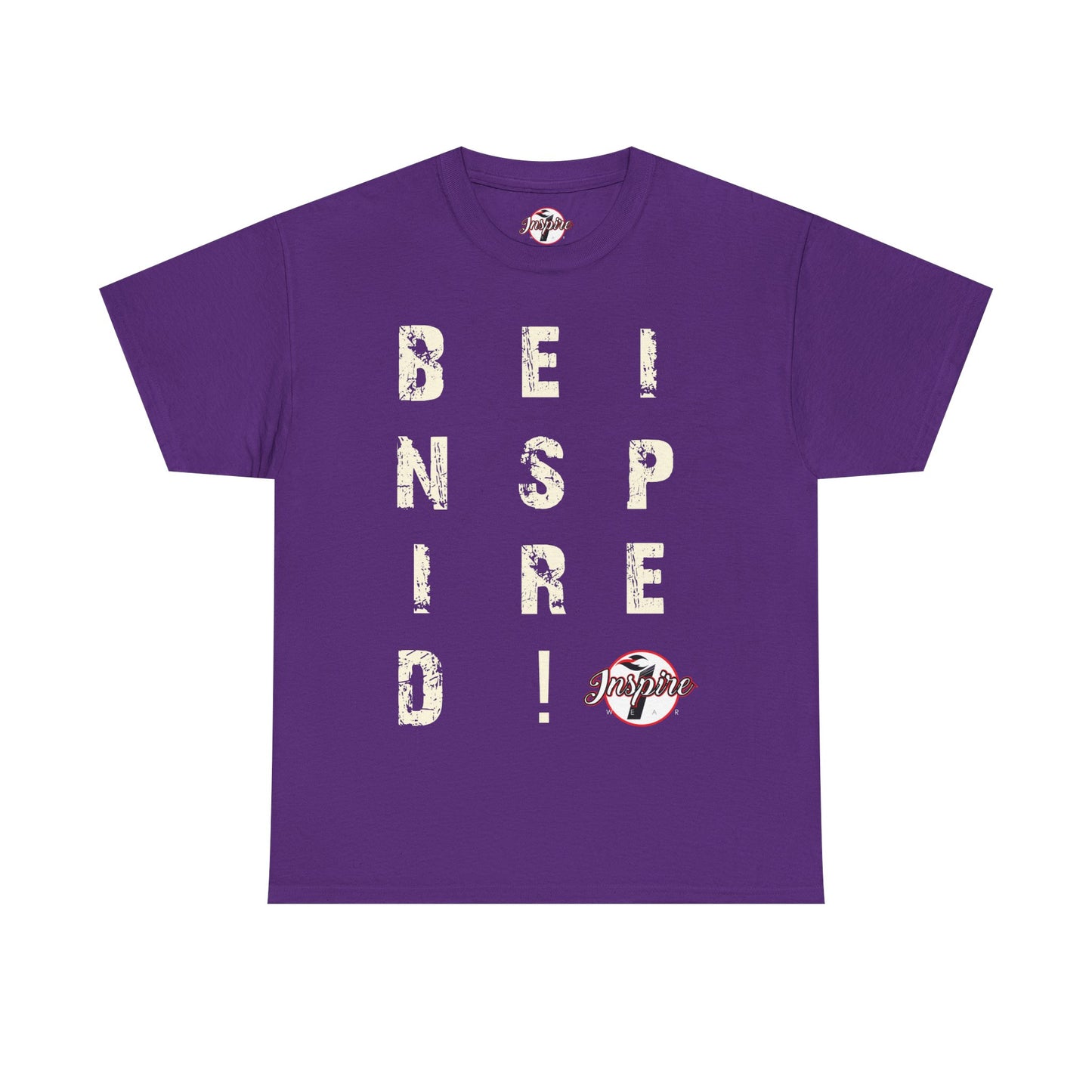 "Be Inspired" Motivational Vertical Graphic T-Shirt