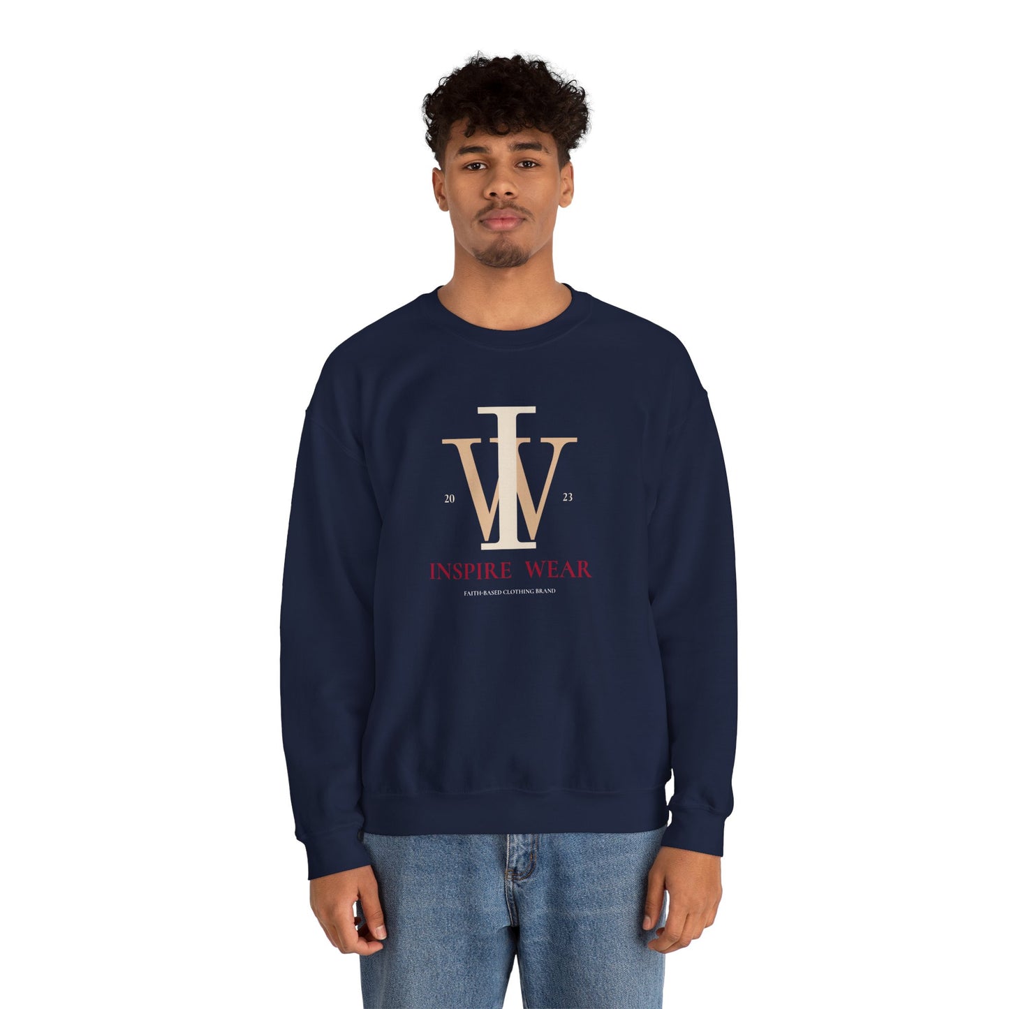 Inspire Wear IW Monogram Logo Crewneck Sweatshirt