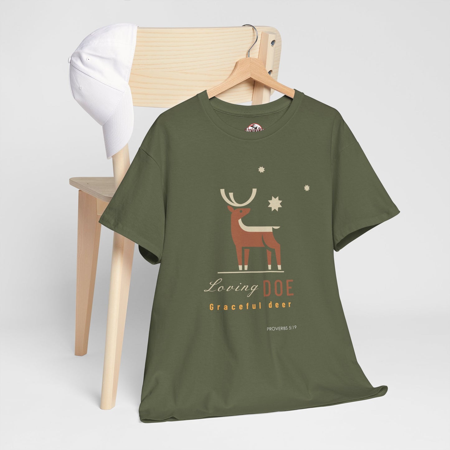 "Loving Doe Graceful Deer" Women's Inspirational Graphic T-Shirt