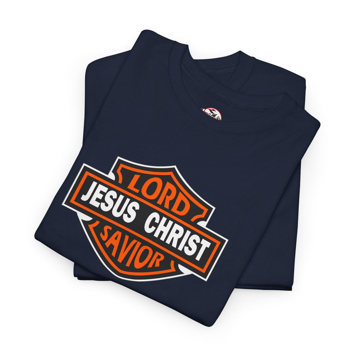 Jesus Christ Savior T‑Shirt — Lord Savior Motorcycle Shield Design