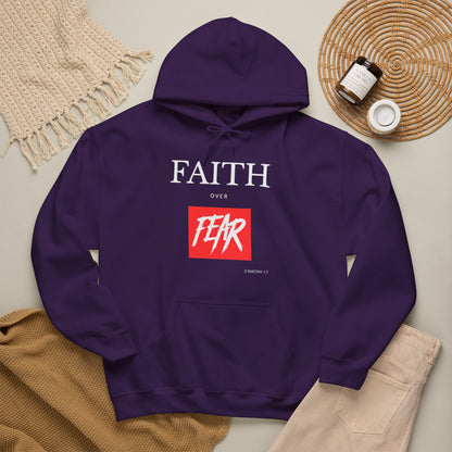 "Faith Over Fear" Inspirational Pullover Hoodie
