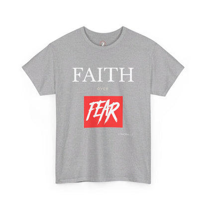 Faith Over Fear Men's Unisex Heavy Cotton Tee