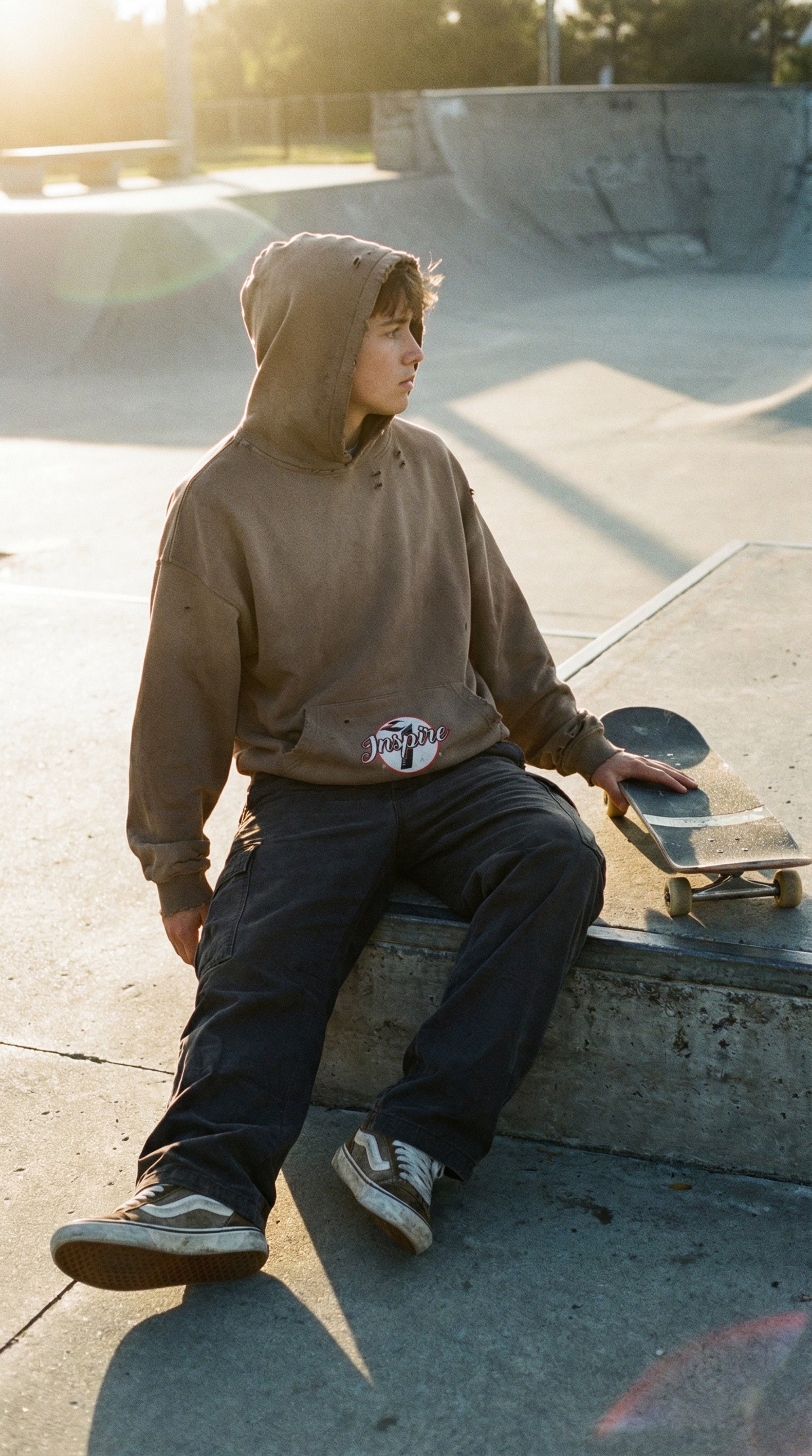 Baptized by Fire Distressed Hoodie
