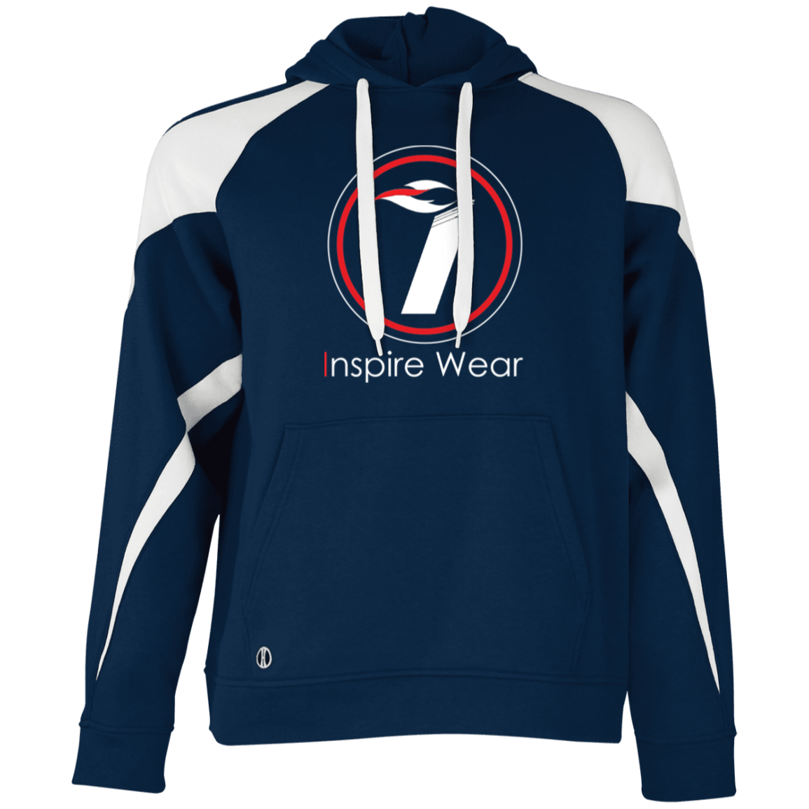 Inspire Wear logo Athletic Colorblock Fleece Hoodie