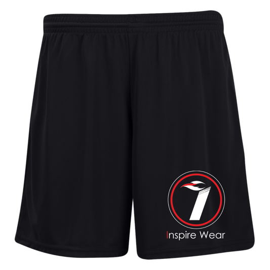 Inspire Wear logo Ladies' Moisture-Wicking 7 inch Inseam Training Shorts