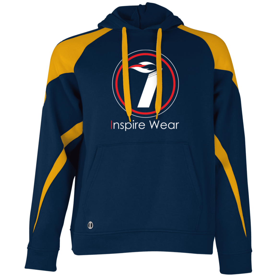 Inspire Wear logo Athletic Colorblock Fleece Hoodie