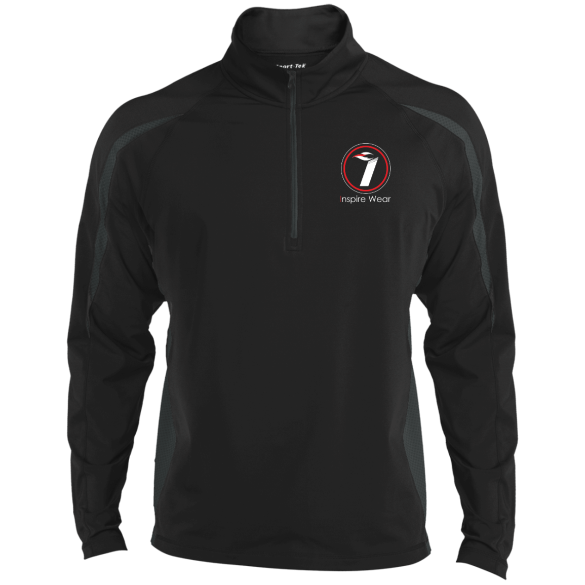 Inspire Wear logo Men's Sport Wicking Colorblock 1/2 Zip Pullover