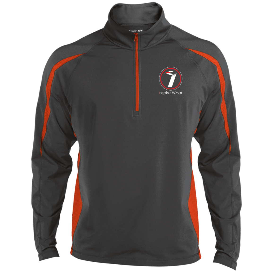 Inspire Wear logo Men's Sport Wicking Colorblock 1/2 Zip Pullover