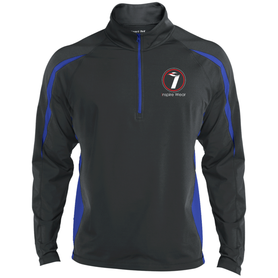 Inspire Wear logo Men's Sport Wicking Colorblock 1/2 Zip Pullover