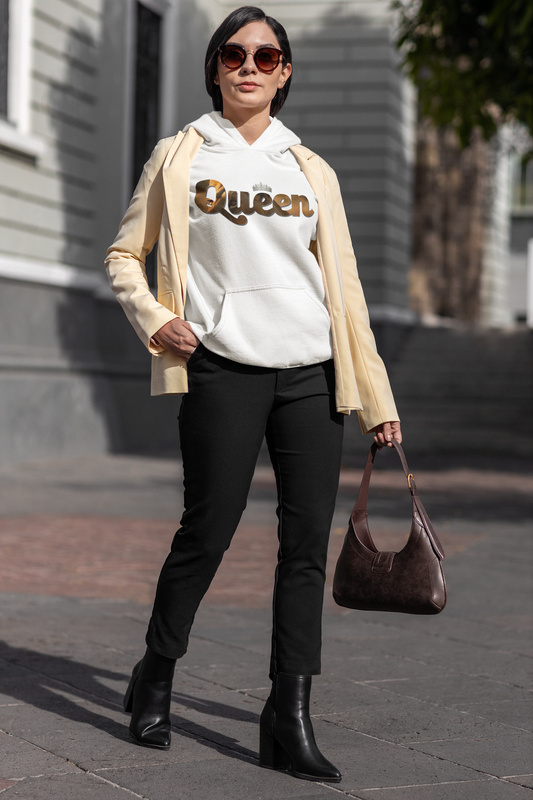 "I am Queen" Womens Affirmation Heavy Blend™ Hooded Sweatshirt