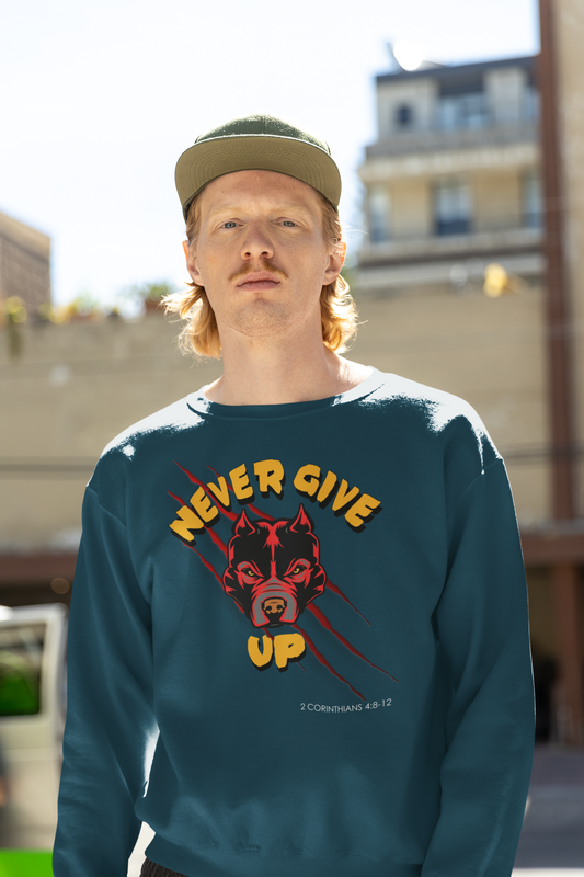"Never Give Up" Crewneck Sweatshirt