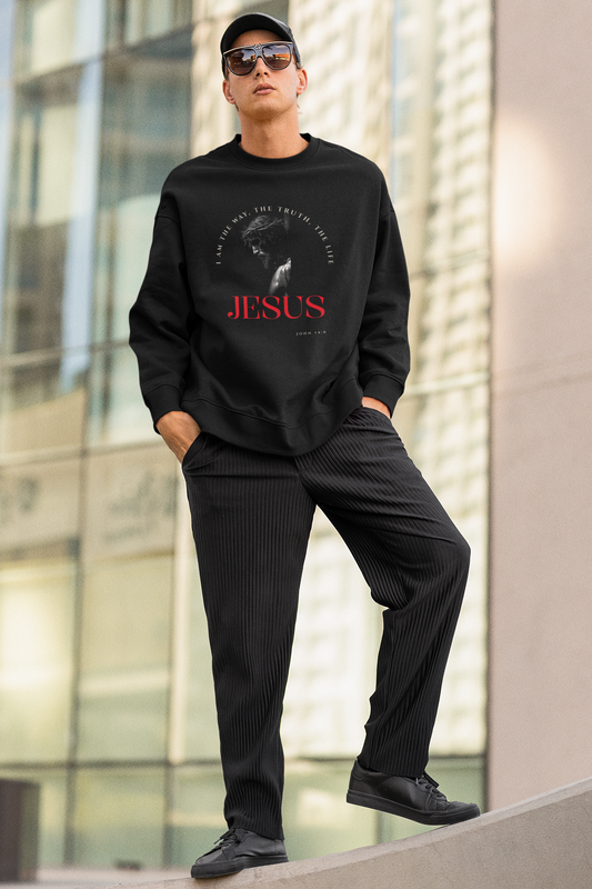 "I Am The Way" Jesus Inspirational Crewneck Sweatshirt