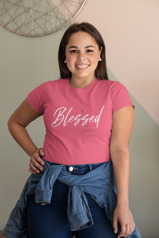 "Blessed" Women's Inspirational Graphic T‑Shirt