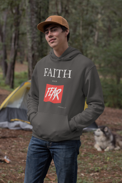 "Faith Over Fear" Inspirational Pullover Hoodie