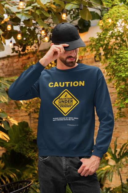 Caution: Salvation Under Construction Crewneck Sweatshirt