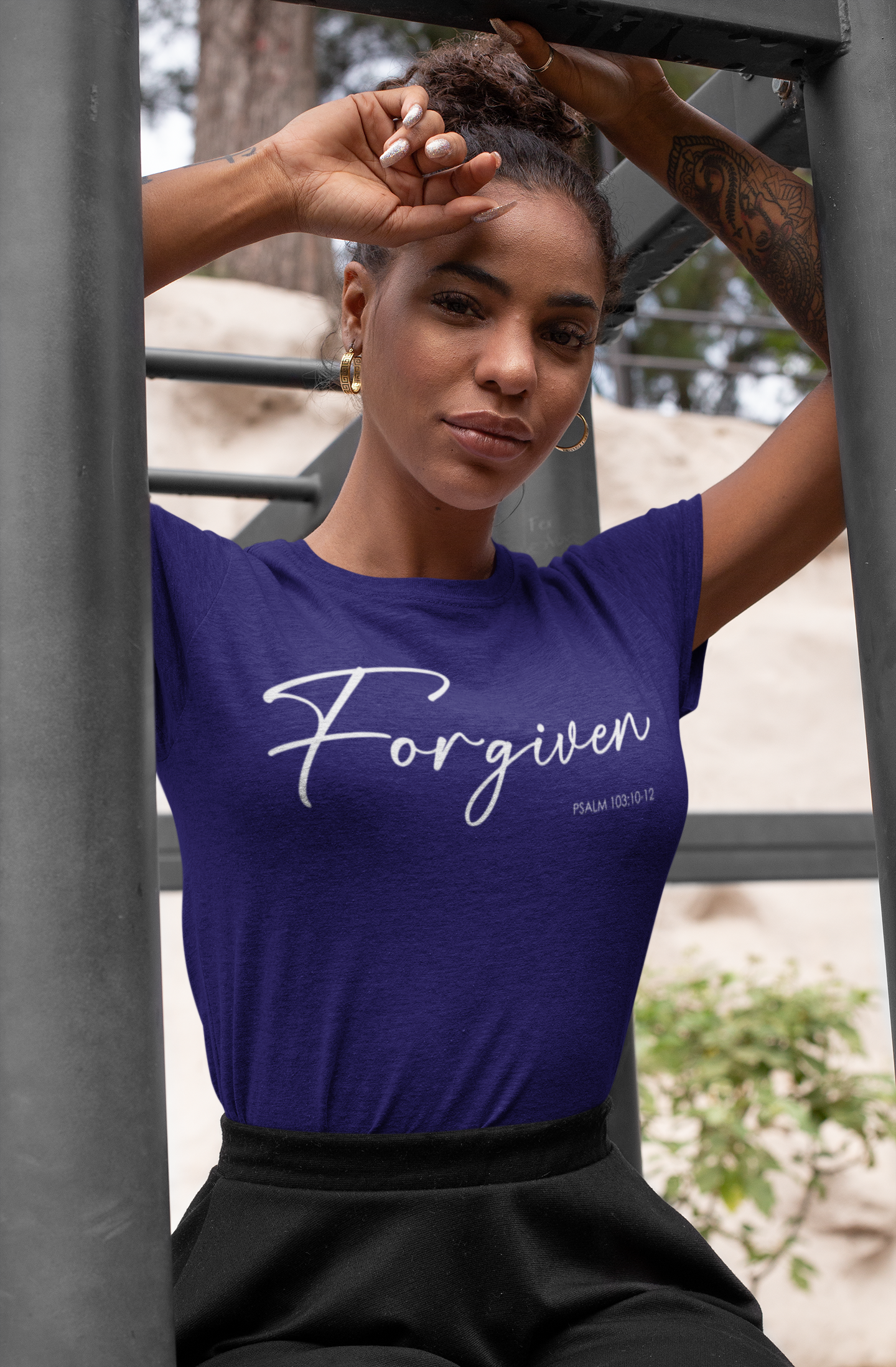 "Forgiven" Womens Christian Faith T-Shirt