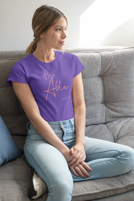 "He's Able" Women's Inspirational T-Shirt