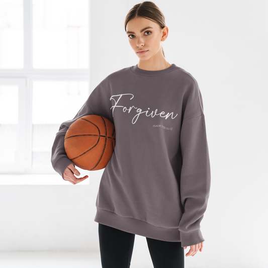 "Forgiven" Inspirational Pullover Crewneck Sweatshirt