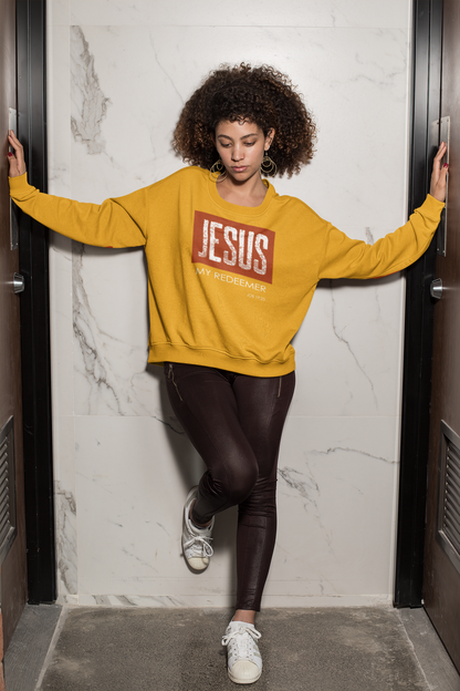 "Jesus My Redeemer" Inspirational Crewneck Sweatshirt