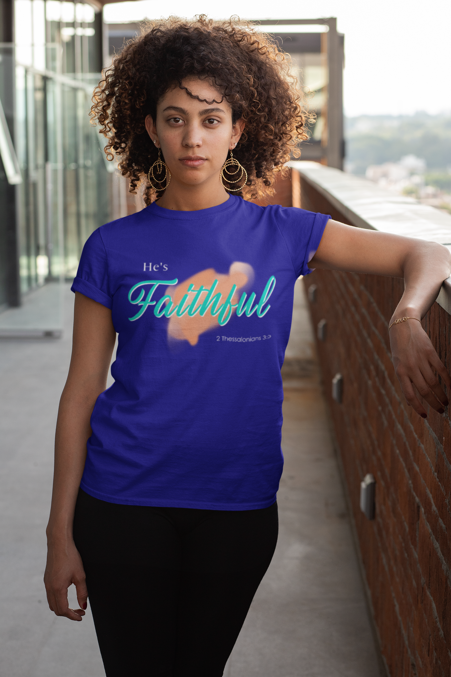 "He’s Faithful" Inspirational Women's T-Shirt