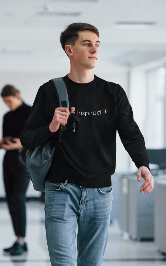 "Be Inspired" Embroidered Crewneck Sweatshirt