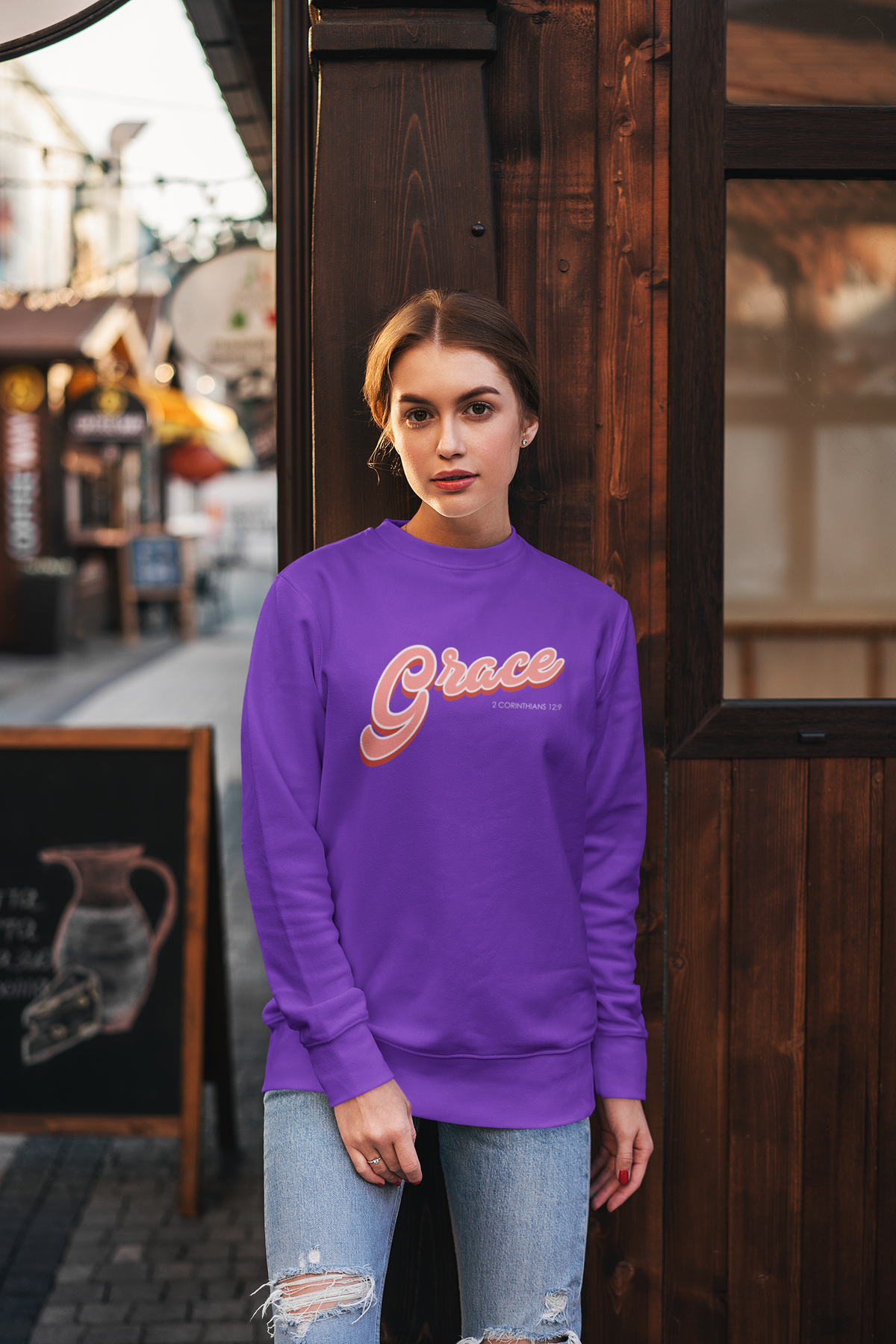 "Grace" Inspirational Crewneck Sweatshirt