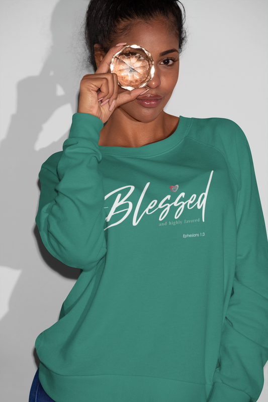 "Blessed" Women's Inspirational Crewneck Sweatshirt