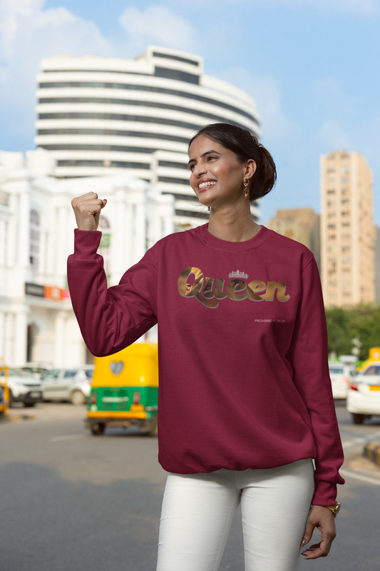 "Queen" Women's Inspirational Pullover Sweatshirt
