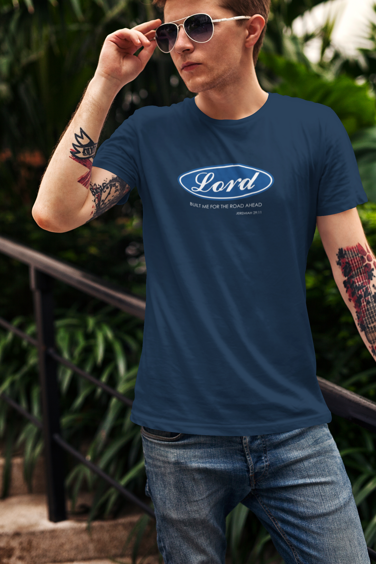 Lord Built Me Inspirational Crewneck T-Shirt