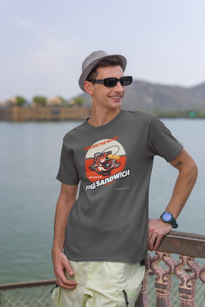 "Come for the Word" Fish Sandwich Graphic T-Shirt